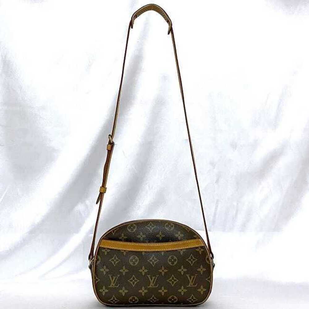 Louis Vuitton Leather Blois Bag Crossbody Brown Monogram Shoulder Canvas